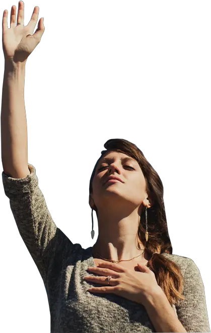  Sing Dance Finger Worship Praise Arm Mujer Levantando La Mano Png Worship Png