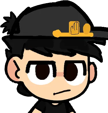  And Me With A Drawn Jotaro Hat Full Rim Png Jotaro Hat Transparent