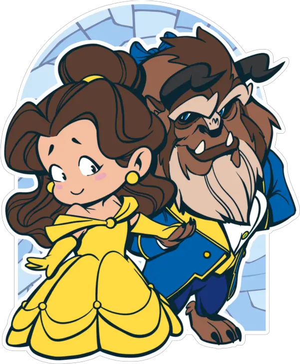  Beauty And The Beast Vinyl Sticker Cartoon Png Beauty And The Beast Png