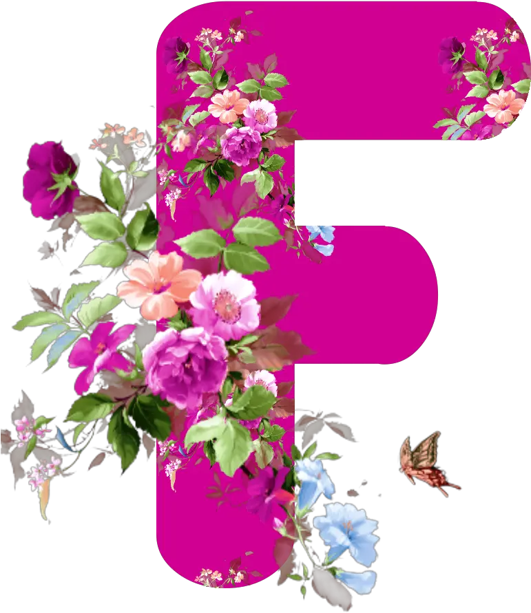  Flower Rose Alphabet Design Png Flores