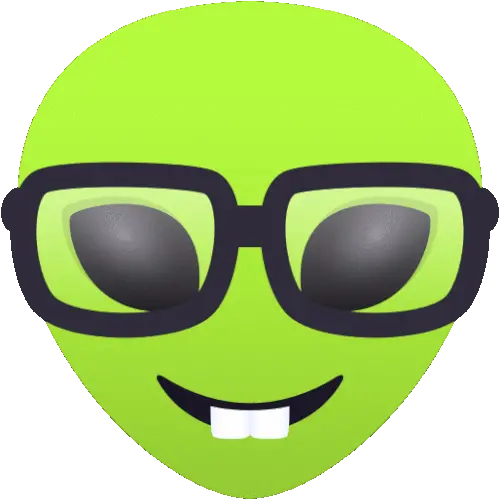  Nerdy Alien Gif Nerdy Alien Joypixels Discover U0026 Share Gifs Del Liceo Aduanero Png Nerd Glasses Icon