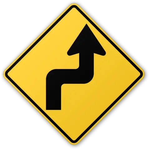  Yellow Zigzag Road Transparent Zig Zag Road Sign Png Zigzag Png