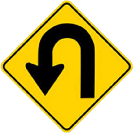  U Turn Sign Transparent Background Png Road Sign Sign Transparent Background