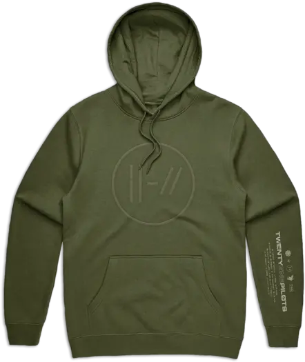  Army Green Hoodie Twenty Gnarcotic Horror Nights Hoodie Png Twenty One Pilots Logo Png