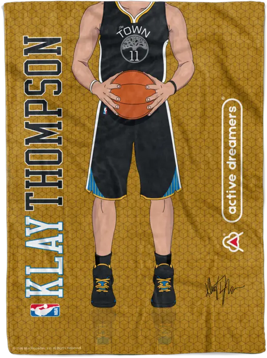  Klay Thompson Signature Series Blanket Dribble Basketball Png Klay Thompson Png