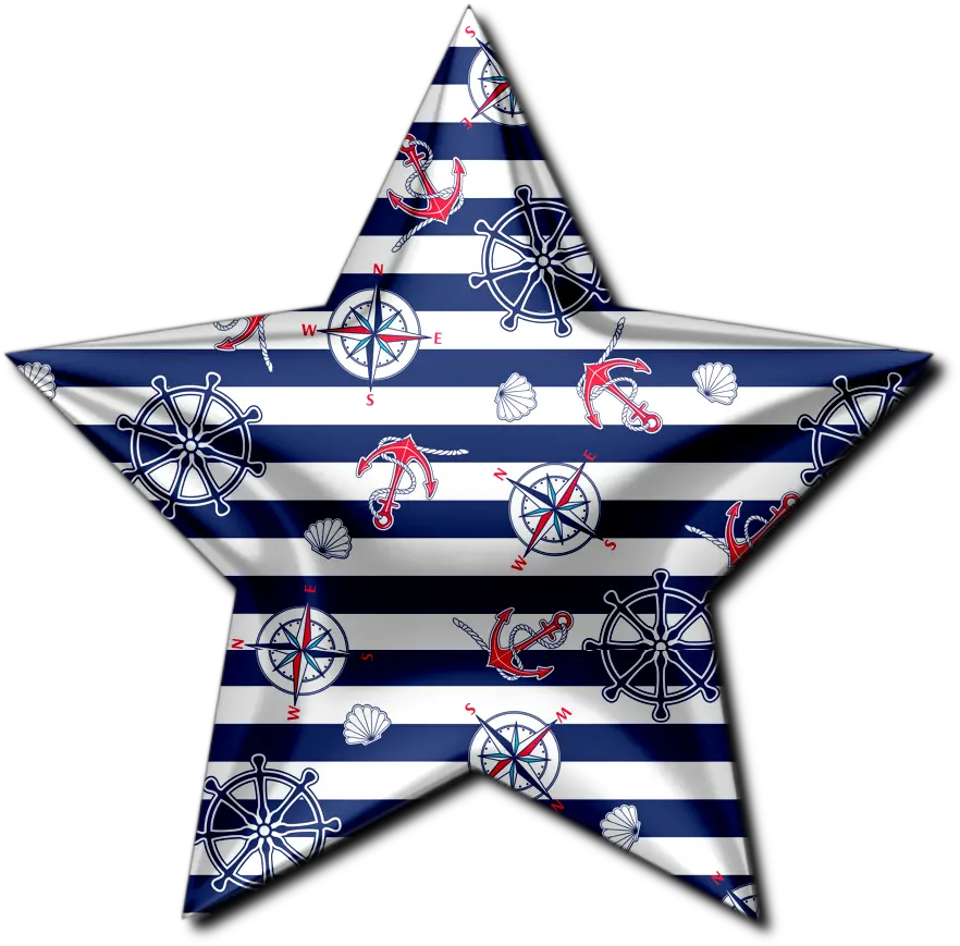  Monica Michielin Alphabets Blue Marine Stripes Nautical American Png Nautical Star Icon