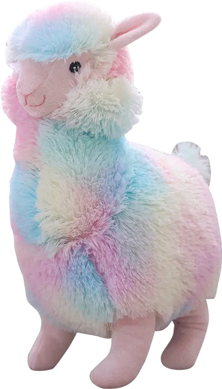  Toy Doll Rainbow Lovely Alpaca Llama Rainbow Llama Plush Png Llama Transparent