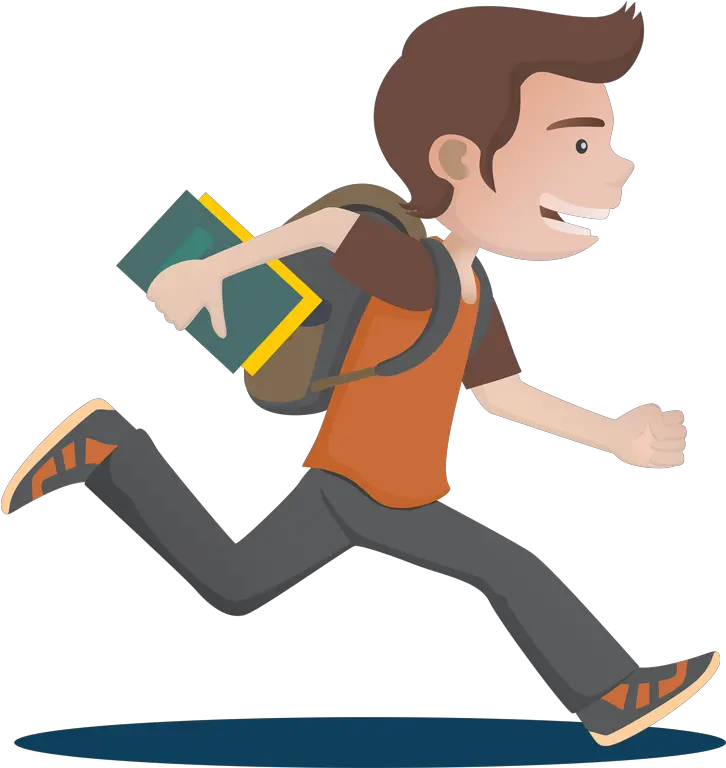  Svg Royalty Free Library Boy Run Boy Running To School Clipart Png Running Clipart Png