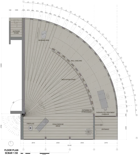  Komorebi Meditation Cabins U2014 F Square Studio Arch Png Trees In Plan Png