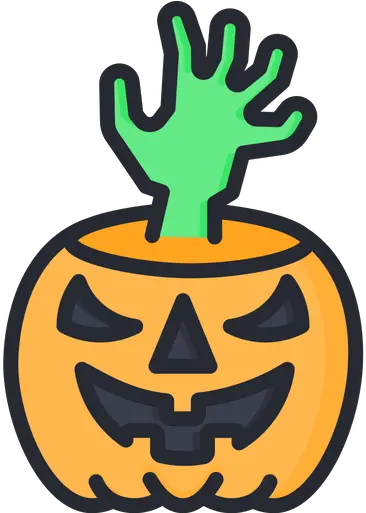  Scary Hand Icon Of Colored Outline Style Available In Svg Png Scary Pumpkin Png