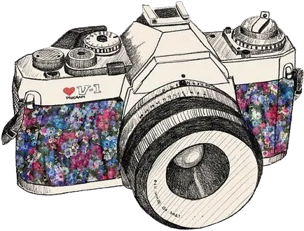  Vintage Camera Drawing Tumblr Transparent Camera Desenho Png Camera Transparent