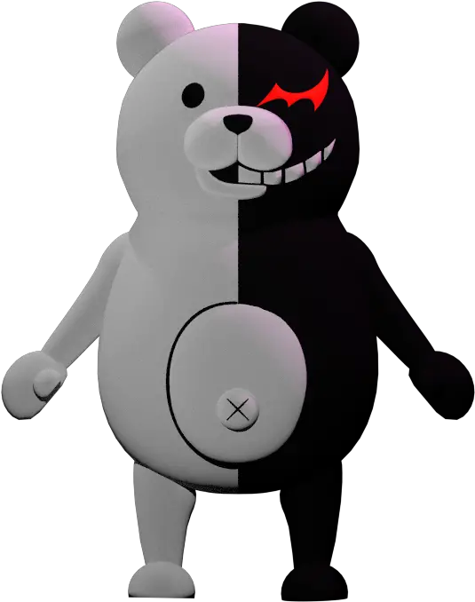  Monokuma Model Made In Blender Darkness Png Monokuma Png