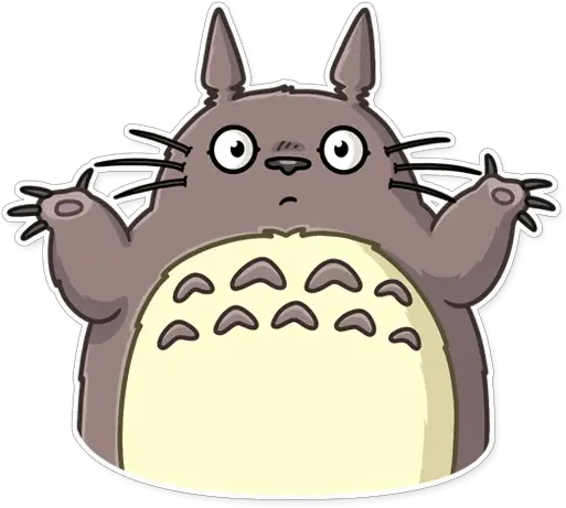  Totoro Telegram Sticker Stickers De Totoro Para Whatsapp Png Totoro Png