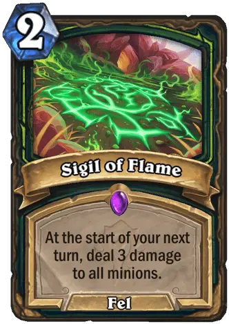  New Demon Hunter Epic Card Revealed Sigil Of Flame Hearthstone Png Demon Hunter Icon