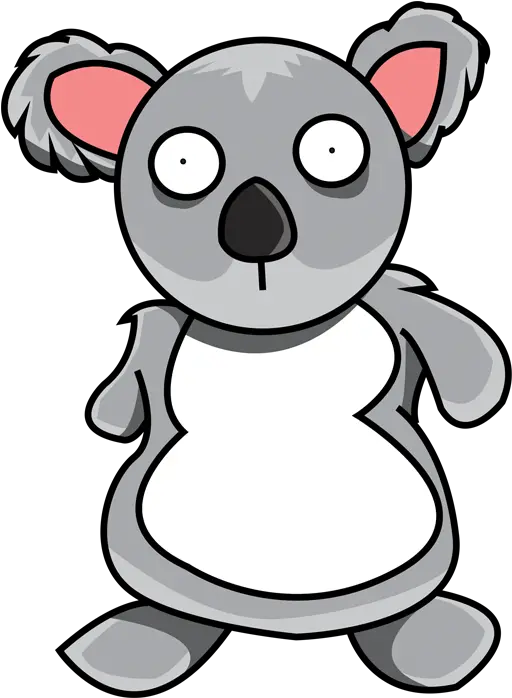  Dribbble Koalalookingsurprisedpng By Justin Dela Cruz Cartoon Koala Png