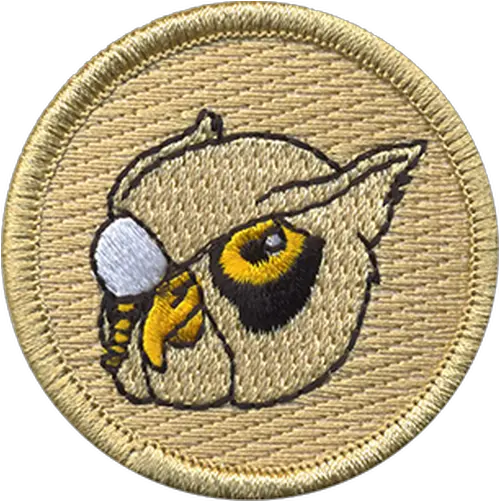  Monocle Owl Patrol Patch Great Horned Owl Png Monocle Transparent Background