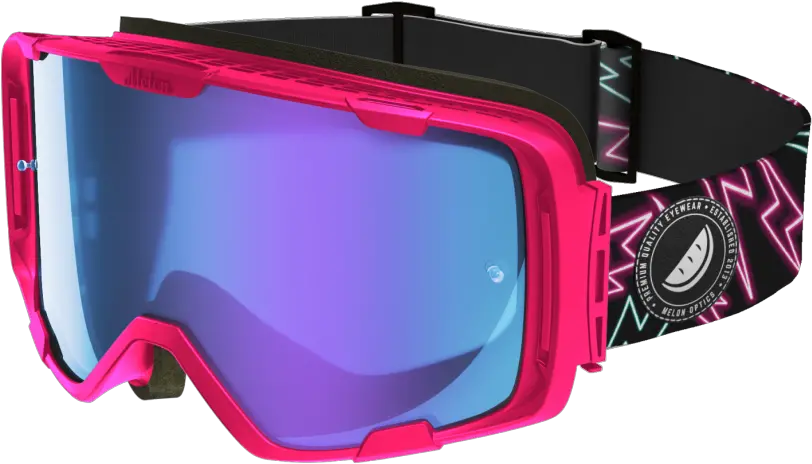  Parker Mxmtb Goggle Pinkblue Chromelightning Bolts The Goggles Png Lightning Bolts Png