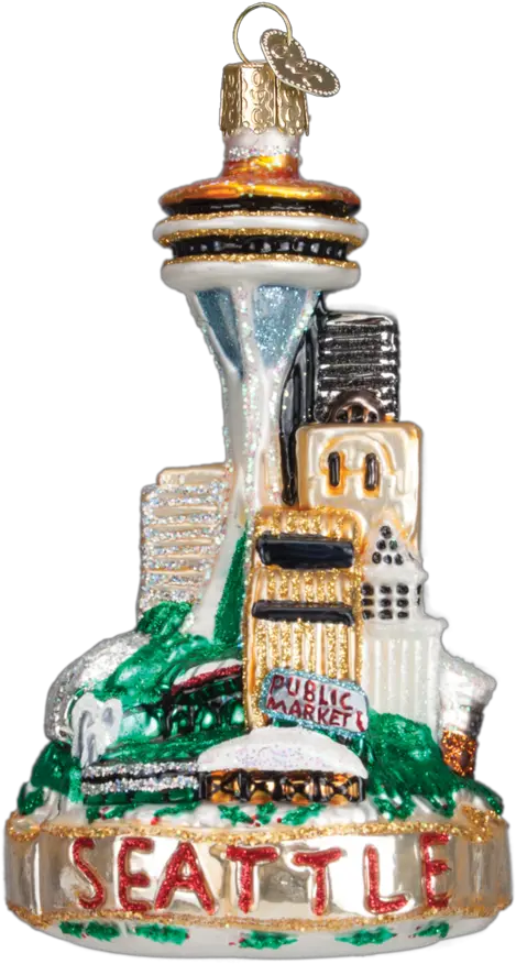  Seattle Skyline Ornament 3d Christmas Ornament Png Seattle Skyline Png