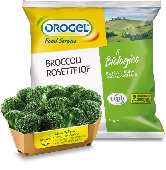  Organic Broccoli Florets Orogel Food Service Frozen Food Taccole Orogel Png Broccoli Png