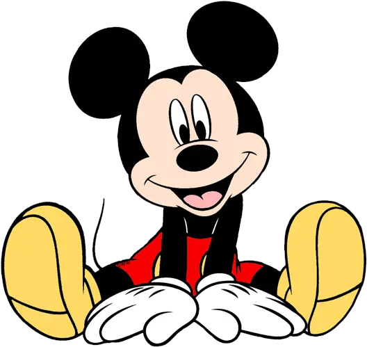  Cartoon Mickey Mouse Sitting Png Clipart