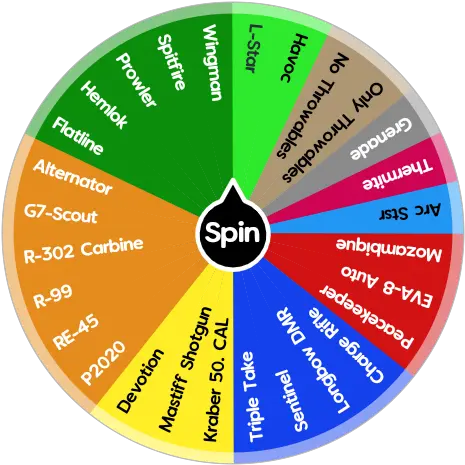  Apex Legends Weapon Picker S4 Spin The Wheel App Dot Png Apex Legends Transparent