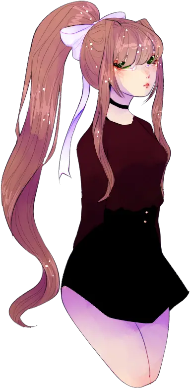  Monika Doki Png Monika Fanart Ddlc Cute Monika Icon