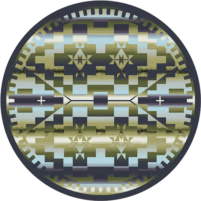  Rainbow Blanket Blue Shades Circle Png Rust Texture Png