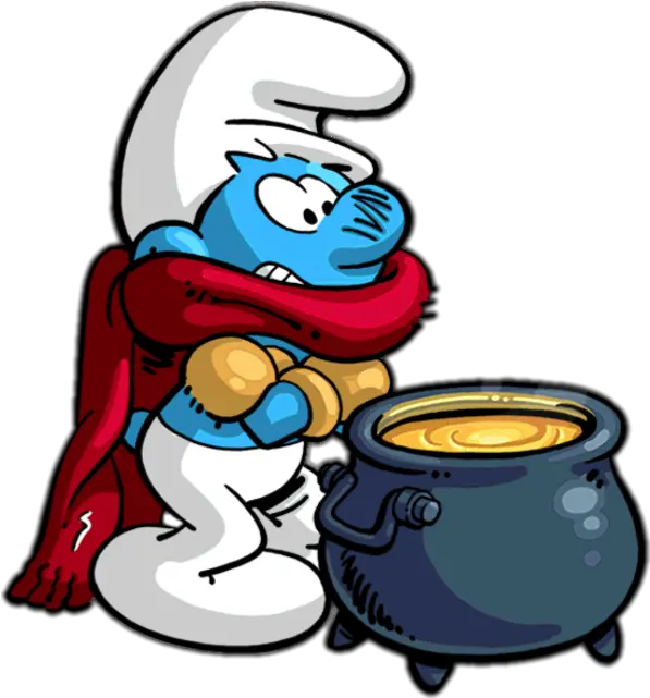  Sneezy Smurf Is Cold Png Image Chilly Cold Cold Png