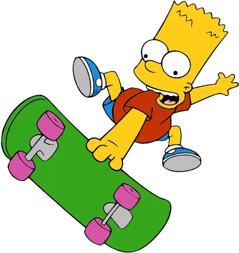  4570book Bart Simpson Skateboard Png Bart Simpson Transparent