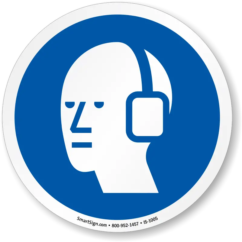  Iso Hearing Protection Required Sign Ear Protection Ppe Icon Png Ppe Icon