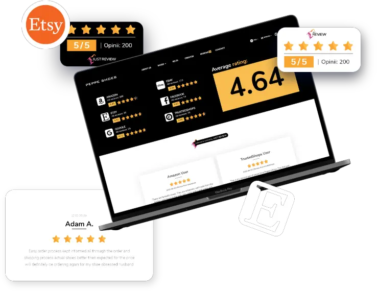  Embed Etsy Reviews Widget Justreviewco Horizontal Png Etsy Logo Png