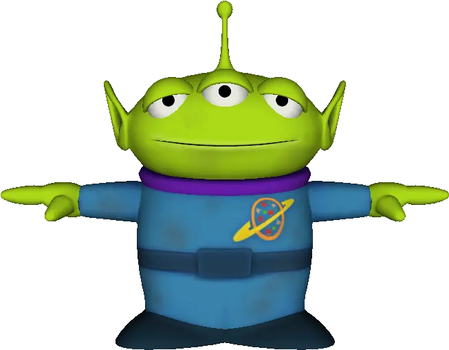  Wii Toy Story 3 Alien The Models Resource Toy Story Alien T Pose Png Toy Story 3 Logo