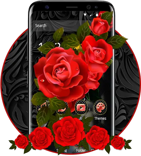  Luxury Black Red Rose Theme Apps On Google Play Rose Information On Flowers Png Rose Emoji Png