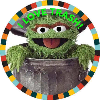  I Love Oscar Sesame Street Png Oscar The Grouch Png