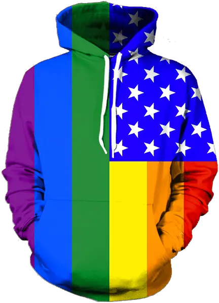  Gay Pride American Flag Hoodie Getonfleek Canadian Sweaters Png Gay Pride Flag Png