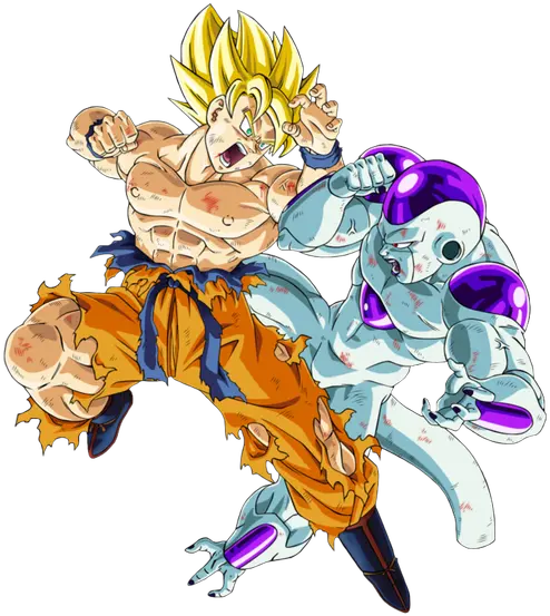  Dragon Ball Z Goku Ssj Vs Frieza Png Frieza Png