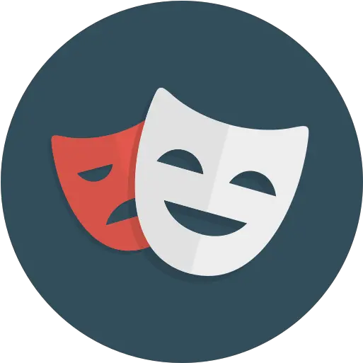  Comedy Drama Happy Masks Sad Circle Drama Icon Png Drama Masks Png