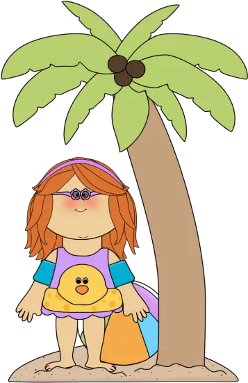  Summer Kids Clip Art Summer Kids Images Girl Is By The Tree Png Summer Clipart Png