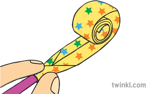  Party Blower Craft Instructions Step Five Illustration Twinkl Dot Png Party Blower Png