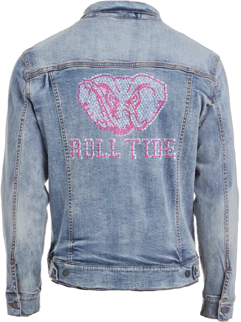  Alabama Roll Tide Bling Denim Jacket Threadfast Denim Jacket Black Png Roll Tide Png