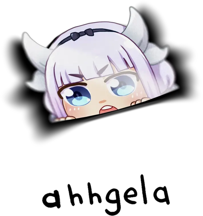  Kanna Peeking Anime Sticker Fictional Character Png Kanna Transparent