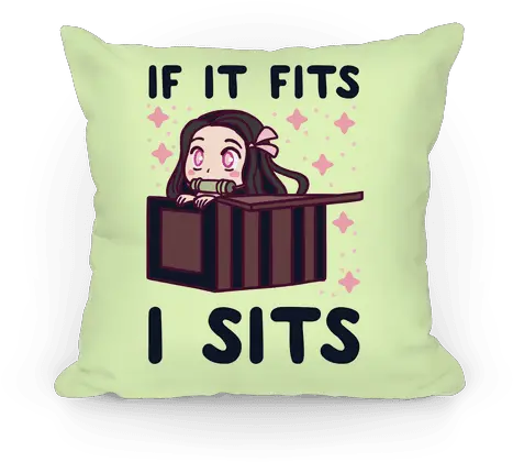  If It Fits I Sits Demon Slayer Pillows Lookhuman If It Fits I Sits Demon Slayer Png Demon Slayer Png