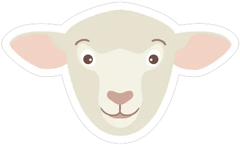  Sheep Head Wool Lamb Flat Sticker Transparent Png U0026 Svg Cabeça De Ovelha Desenho Lamb Png