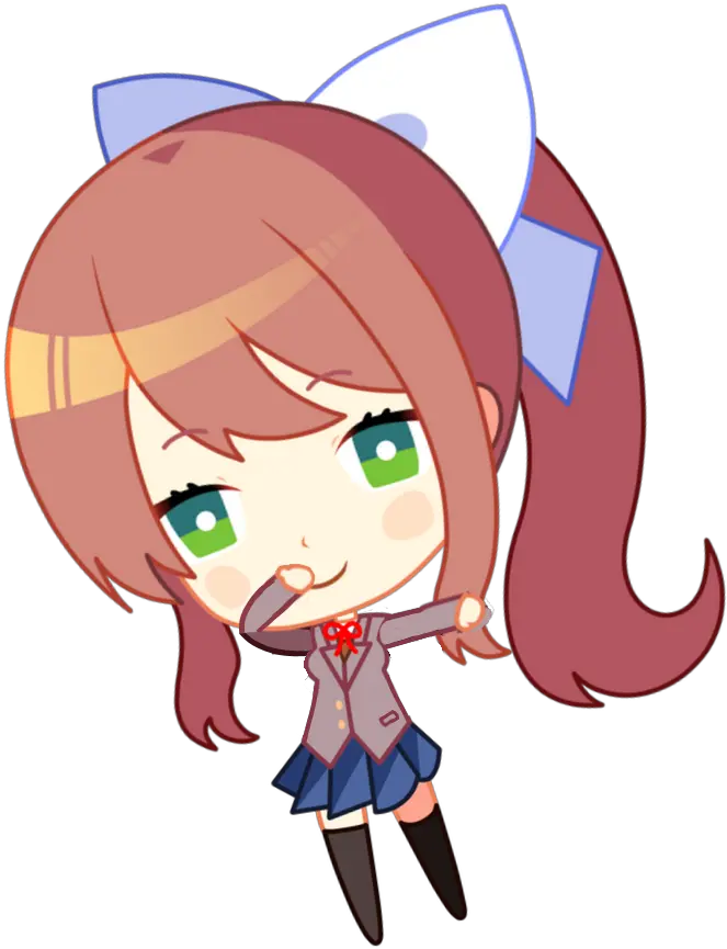  Monika But It Makes Me Cringe Monika Ddlc Chibi Png Monika Png