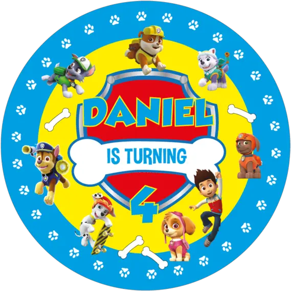  Download Paw Patrol Blue Party Box Stickers Sweet City Stickers Paw Patrol Png Paw Patrol Logo Png