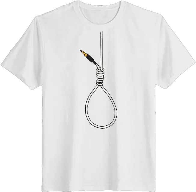  Download Noose T Shirt Saint Laurent White Logo T Shirt Illustration Png Noose Png