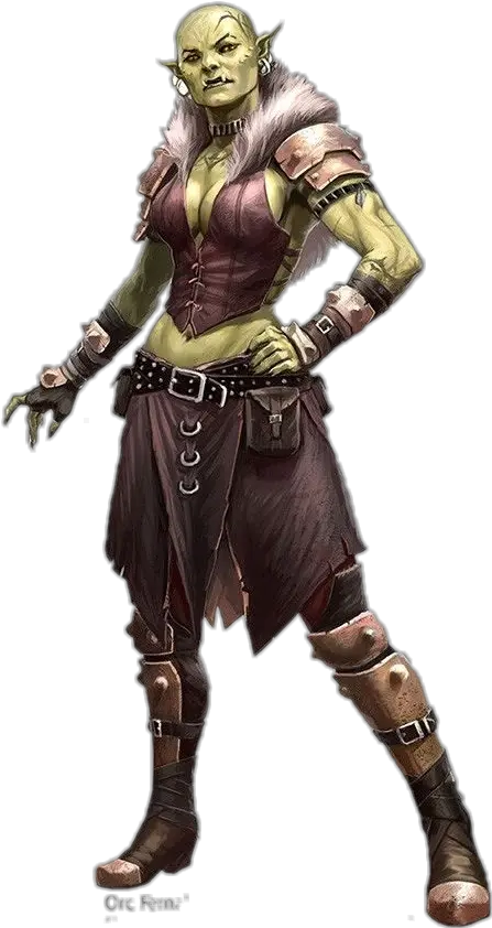  Orc Png Female Half Orc Barbarian Orc Png