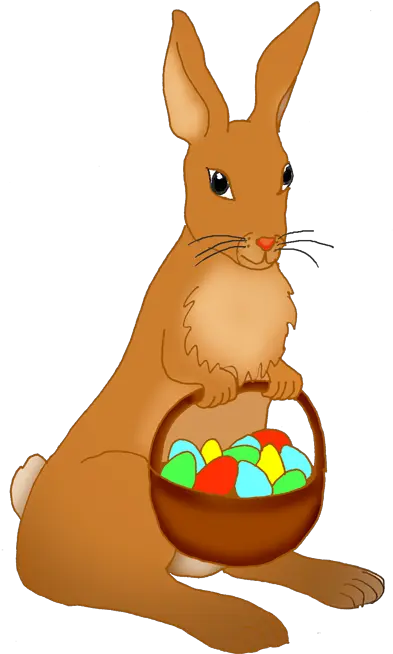  Funny Easter Bunny Clipart Easter Bunny In A Basket Png Bunny Clipart Png