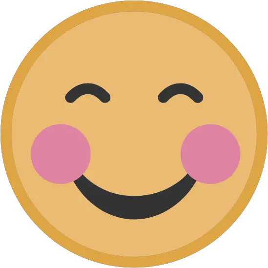  Yellow Blushing Face Graphic Symbols Free Graphics Wide Grin Png Blush Icon