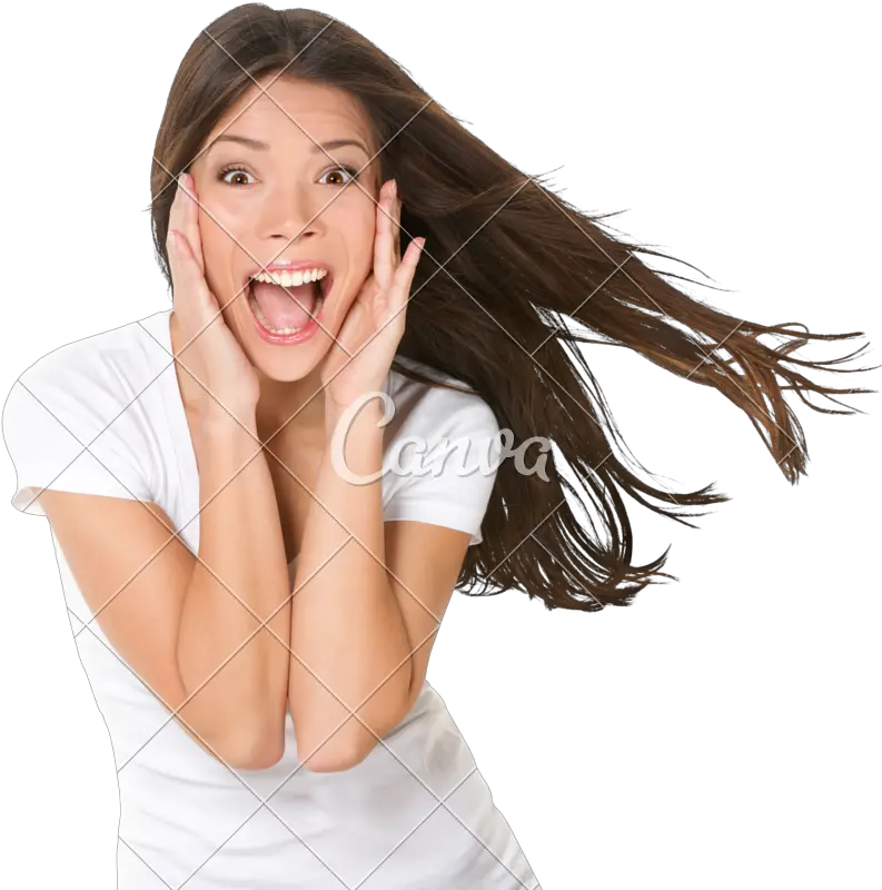  Surprised Excited Happy Screaming Woman Woman Screaming Face Png Screaming Png